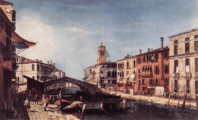 MARIESCHI, Michele View of the Rio di Cannareggio gs oil painting picture